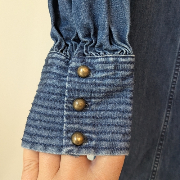 Kate Spade Tie Neck Denim Mini Dress - Picture 3 of 10